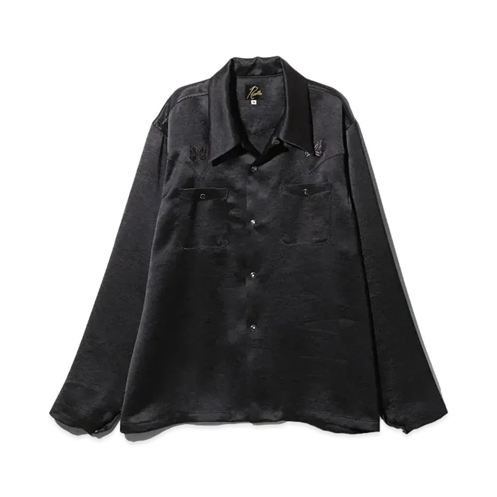 Needles L/S Cowboy One-Up Shirt - Poly Sateen "Purple"