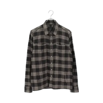 Chrome Hearts Cross Ball Button Check L/S Shirt "Brown"