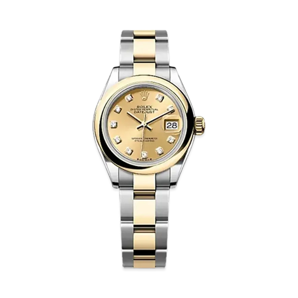 ROLEX Lady-Datejust 28mm Oystersteel & Yellow Gold 279163 "Champagne-colour"