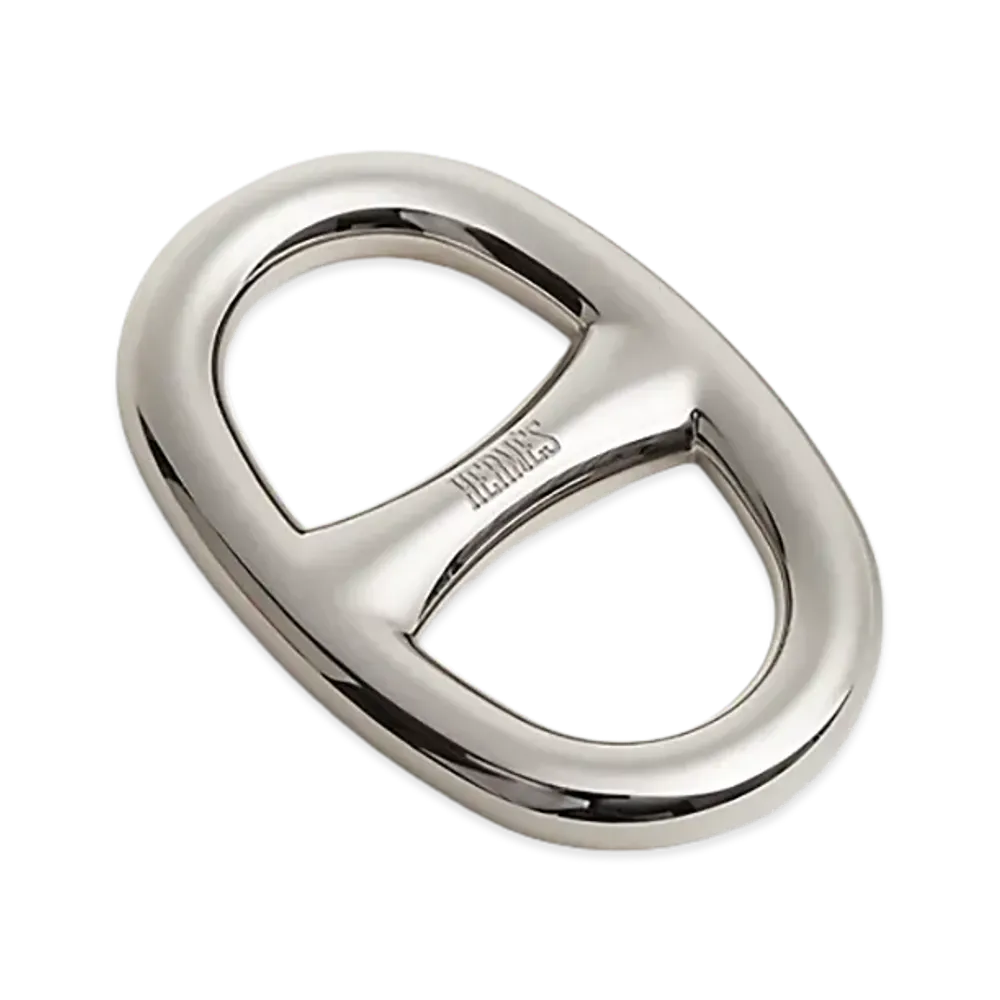 Hermes Scarf Ring 90 Chaine d'Ancre "Palladium"