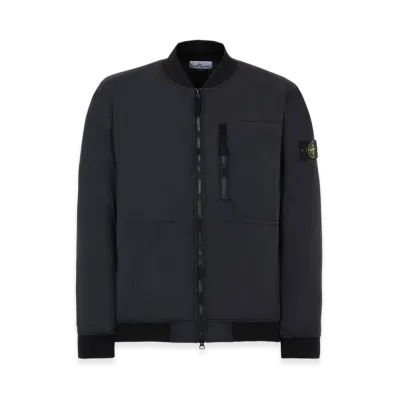 Stone Island 41331 Skin Touch Nylon-TC Garment Dyed Bomber Jacket - 22SS "Black"