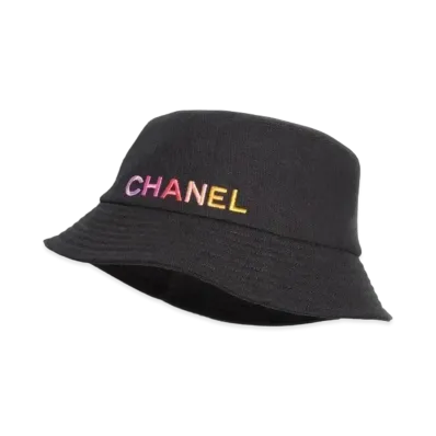 CHANEL Bucket Hat Cotton "Black/Pink/Yellow"