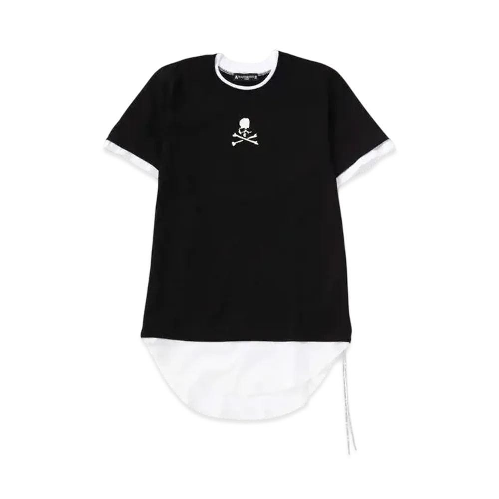 mastermind WORLD Layered Tee "Black White (Small)"