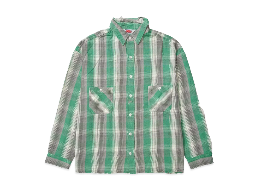 Saint Mxxxxxx SA Flannel Shirt "Green"