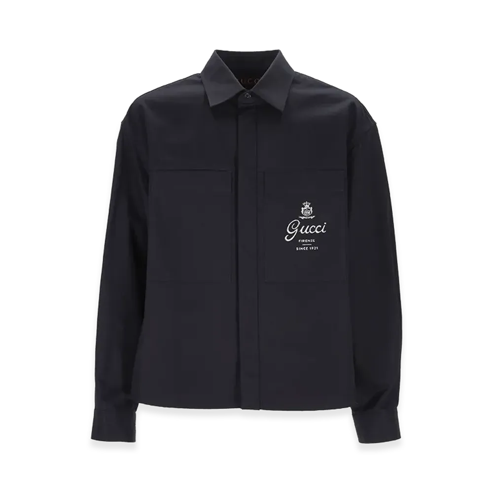 GUCCI Cotton Shirt "Blue"