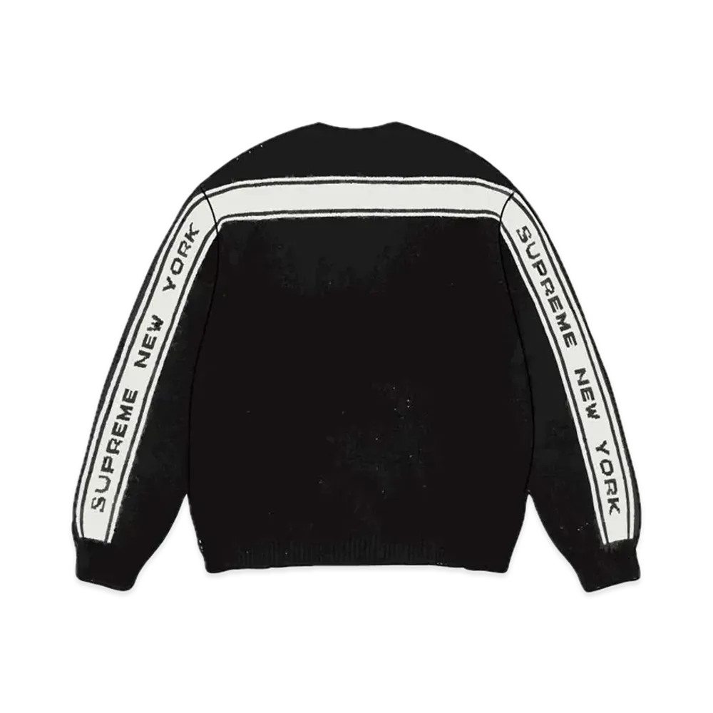 Supreme Back Stripe Sweater "Black"