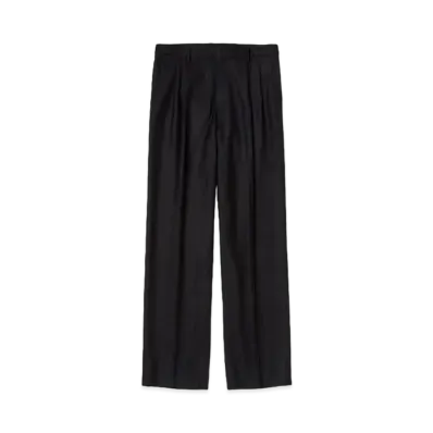 AURALEE Super Light Wool Slacks "Black"