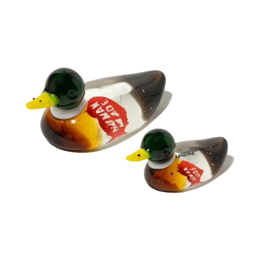 HUMAN MADE Duck Pair Glass Figurine "Clear"