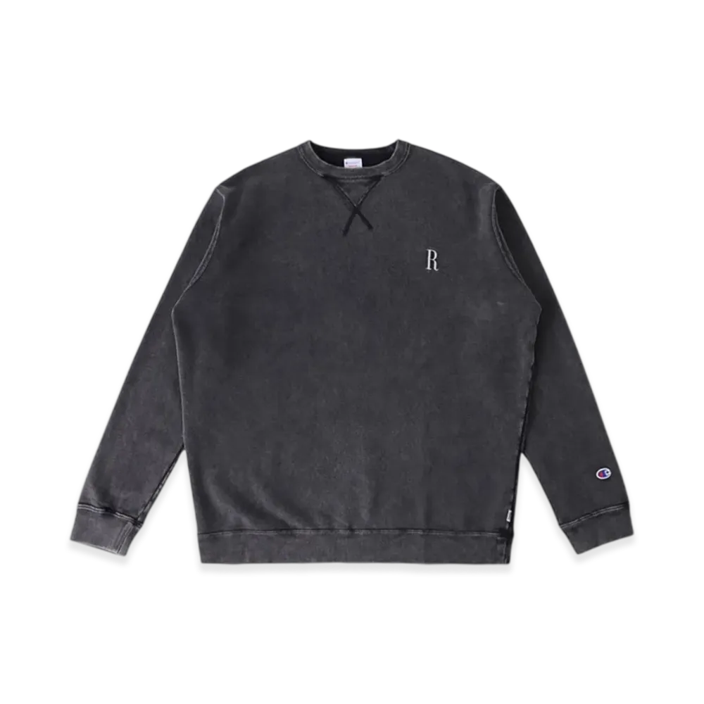 RHC Ron Herman x Champion French Terry R Logo Sweat Pullover "Charcoal Gray"