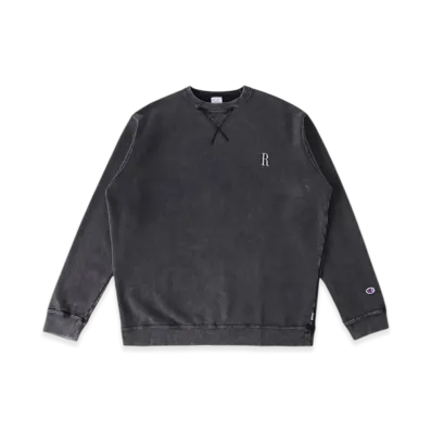 RHC Ron Herman x Champion French Terry R Logo Sweat Pullover "Charcoal Gray"