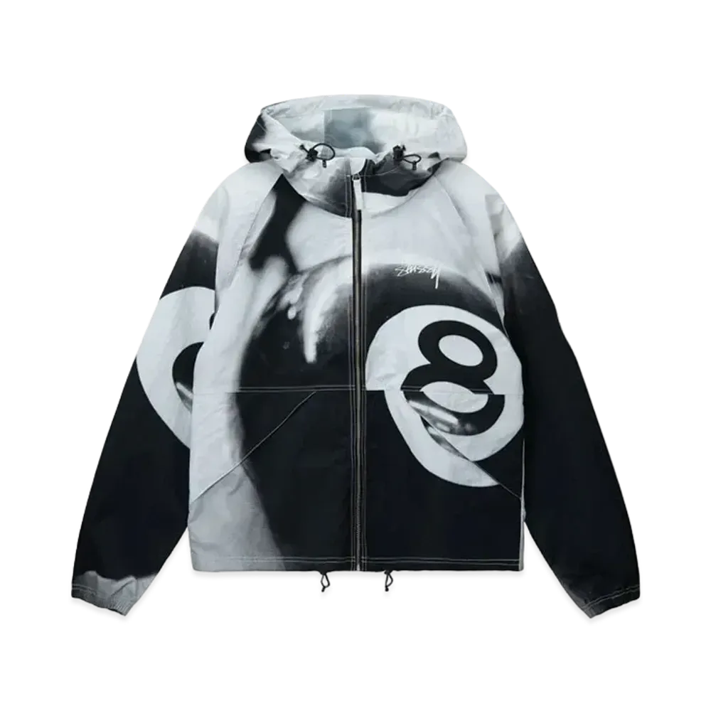 Stussy 8 Ball Beach Shell "Grayscale"