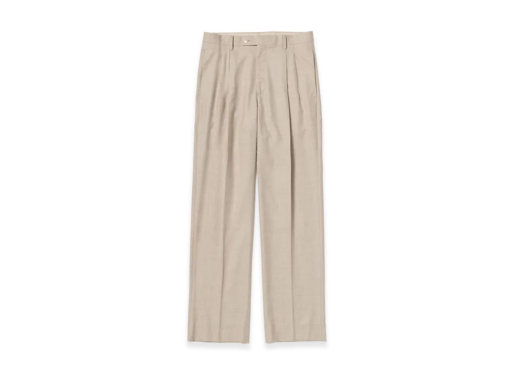 AURALEE Super Light Wool Two-Tuck Slacks "Top Beige"