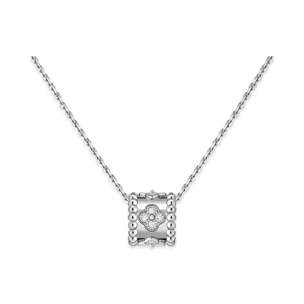 Van Cleef & Arpels Perlee clovers pendant "18K White Gold/Diamond"