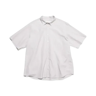 SOPHNET. Stripe Relax Fit S/S Shirt "Gray Stripe"