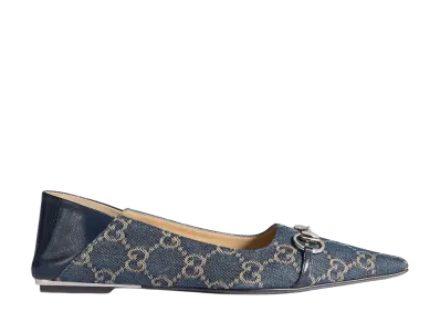 GUCCI Women's Vittoria Ballet Shoe "Dark Blue"