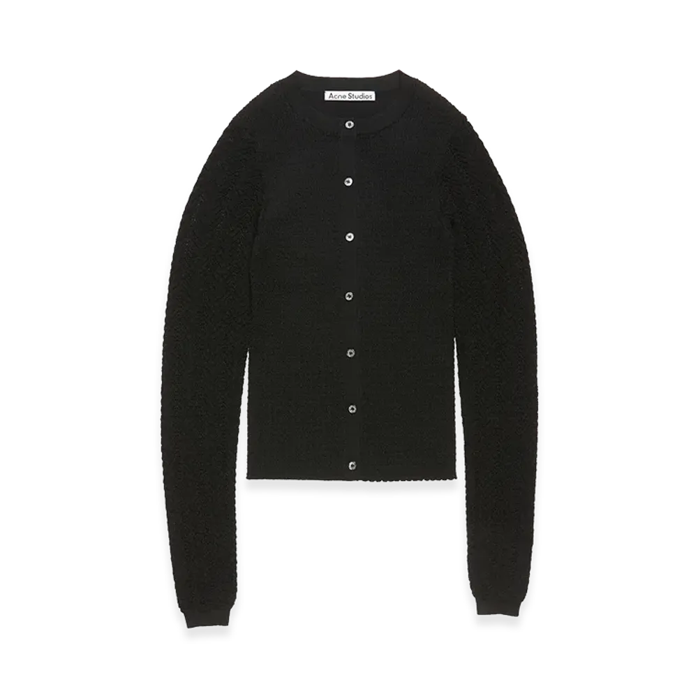 Acne Studios Wool Ribbed Cardigan "Black"