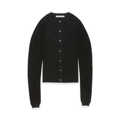 Acne Studios Wool Ribbed Cardigan "Black"