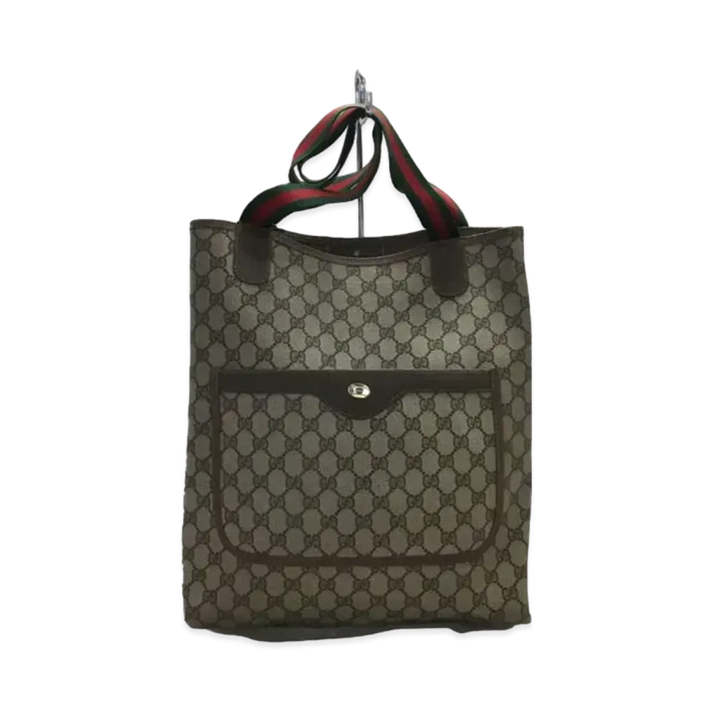 GUCCI Tote Bag Old Gucci GG Plus Sherry "Brown"