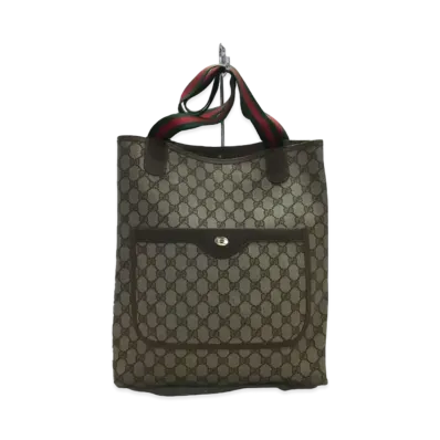 GUCCI Tote Bag Old Gucci GG Plus Sherry "Brown"