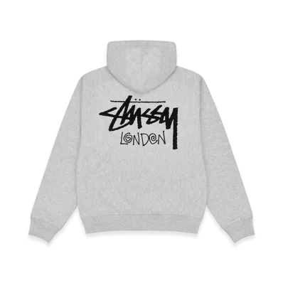 Stussy Stock London Zip Hoodie "Ash Heather"