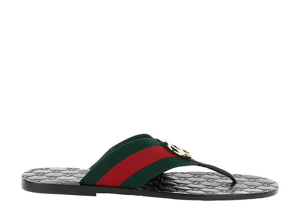 GUCCI Riviera Flip Flops "Black"