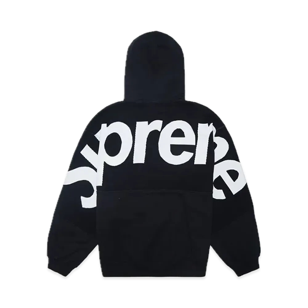 Supreme Big Logo Jacquard Hooded Sweatshirt "Black"