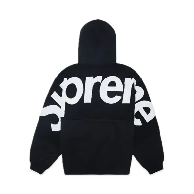 Supreme Big Logo Jacquard Hooded Sweatshirt "Black"