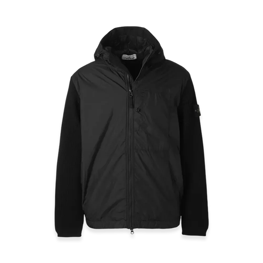 Stone Island Padded Zip-Up Blouson 45637 Crinkle Reps R-NY with Primaloft-TC "Black"