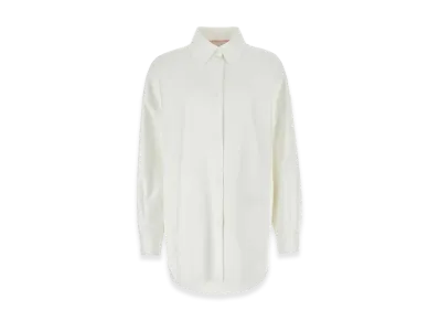 Valentino Women's Cotton Blend Oversize Shirt "White"
