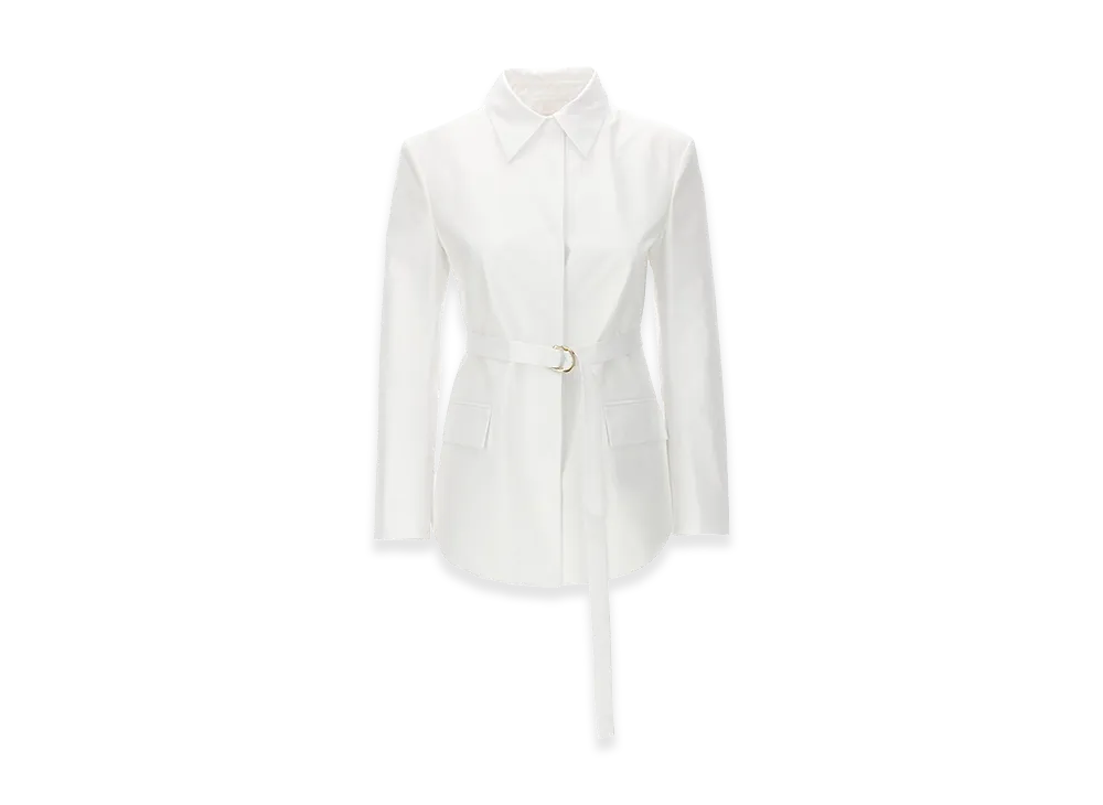 Valentino Women's Compact Popeline Pea Coat "White"