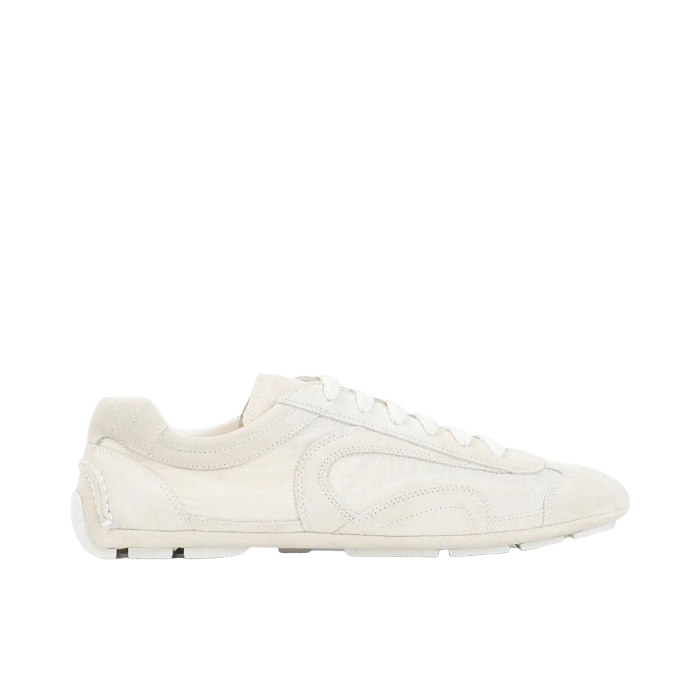PRADA Suede and Re-Nylon Montecarlo Re-Edition 2005 Sneakers "White/Ivory"