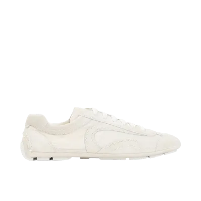 PRADA Suede and Re-Nylon Montecarlo Re-Edition 2005 Sneakers "White/Ivory"