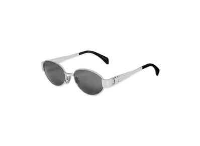 CELINE Triomphe Metal 01 Sunglasses in Metal "Silver/Smoke"
