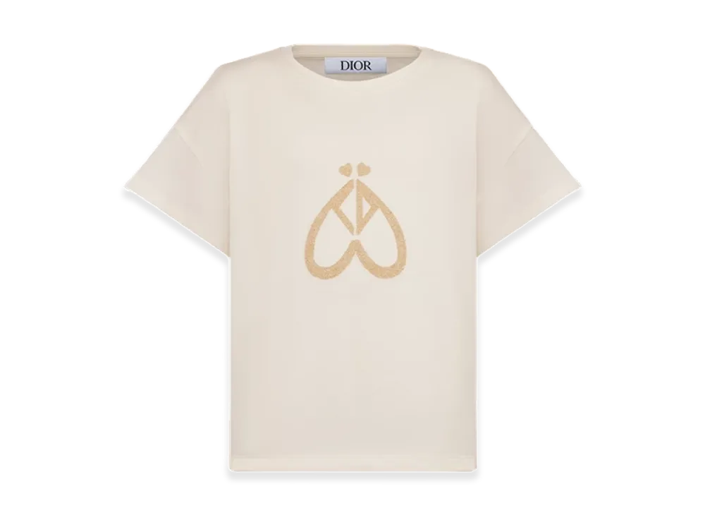 Dior Kids Cotton Jersey T-Shirt "Cream"