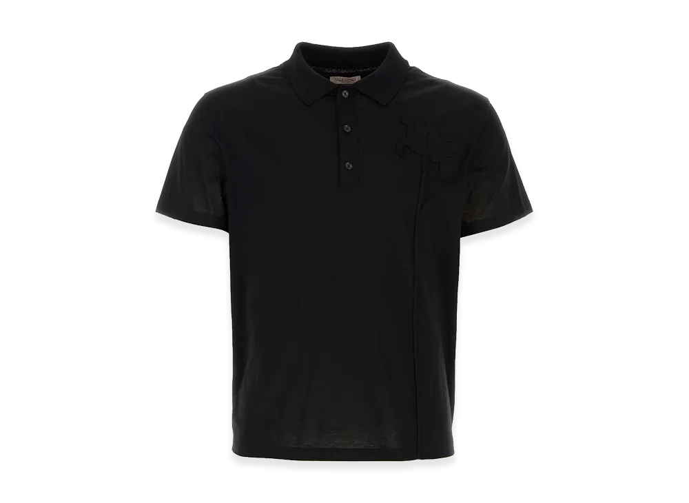 Valentino Cotton Polo Shirt "Black"
