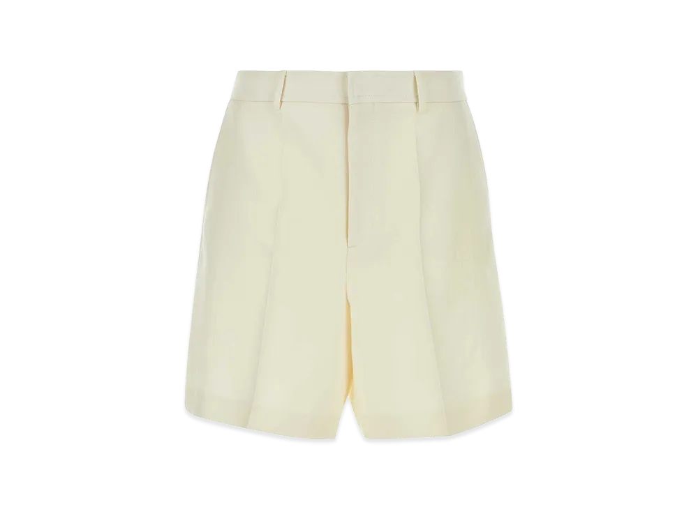 Valentino Wool Blend Bermuda Shorts "Ivory/White"