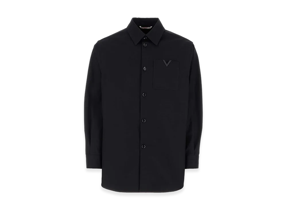 Valentino Stretch Cotton Shirt "Midnight Blue"