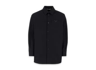 Valentino Stretch Cotton Shirt "Midnight Blue"