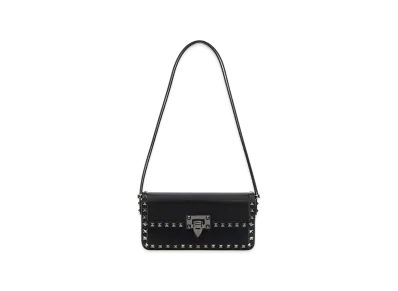 Valentino Women's Leather Rockstud Shoulder Bag "Black"
