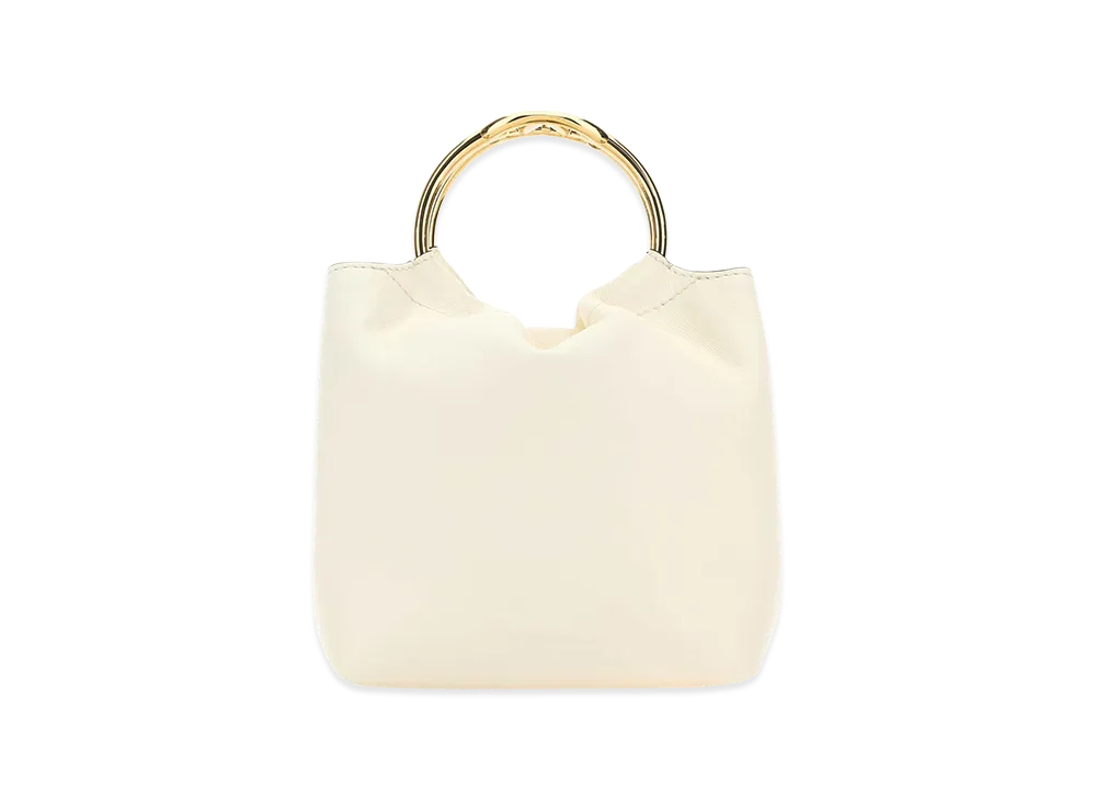 Valentino Women's Leather Bucket Bag "Ivory/White"