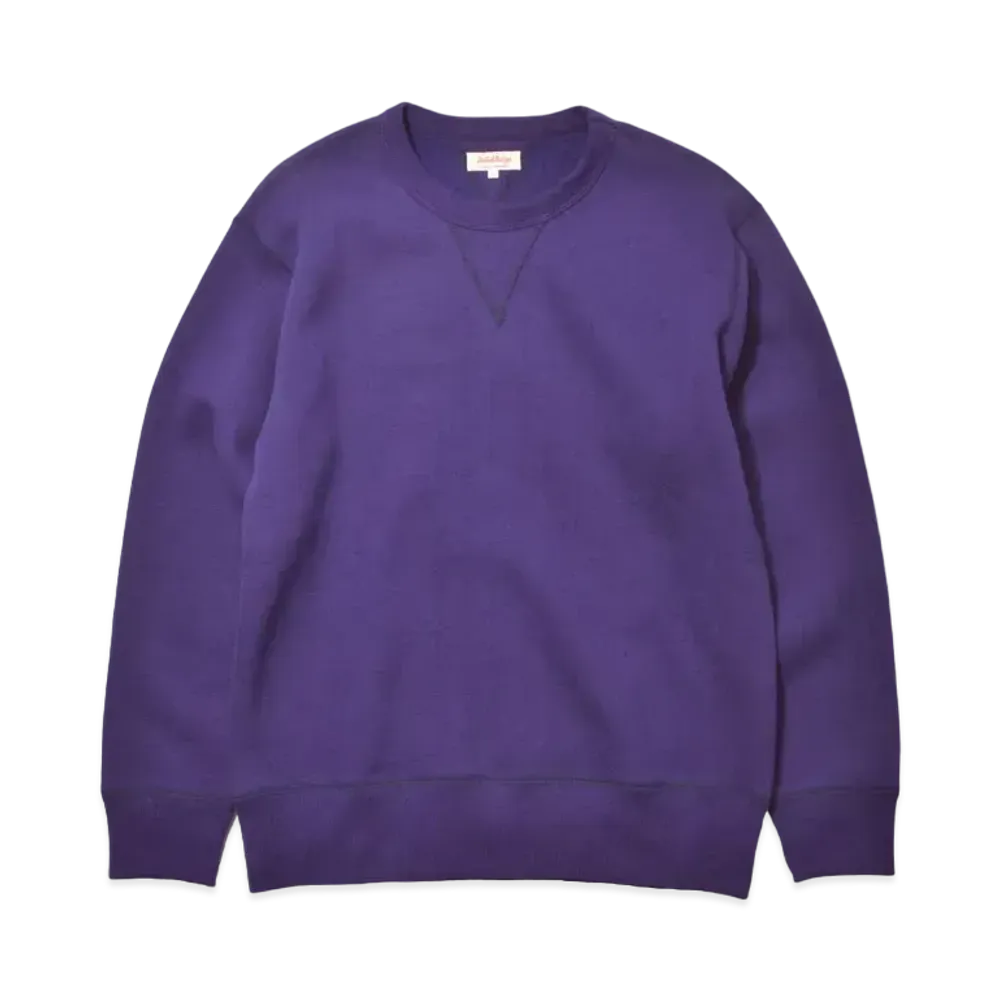 THE REAL McCOY'S 10 Oz. Loopwheel Crewneck Sweatshirt "Purple"
