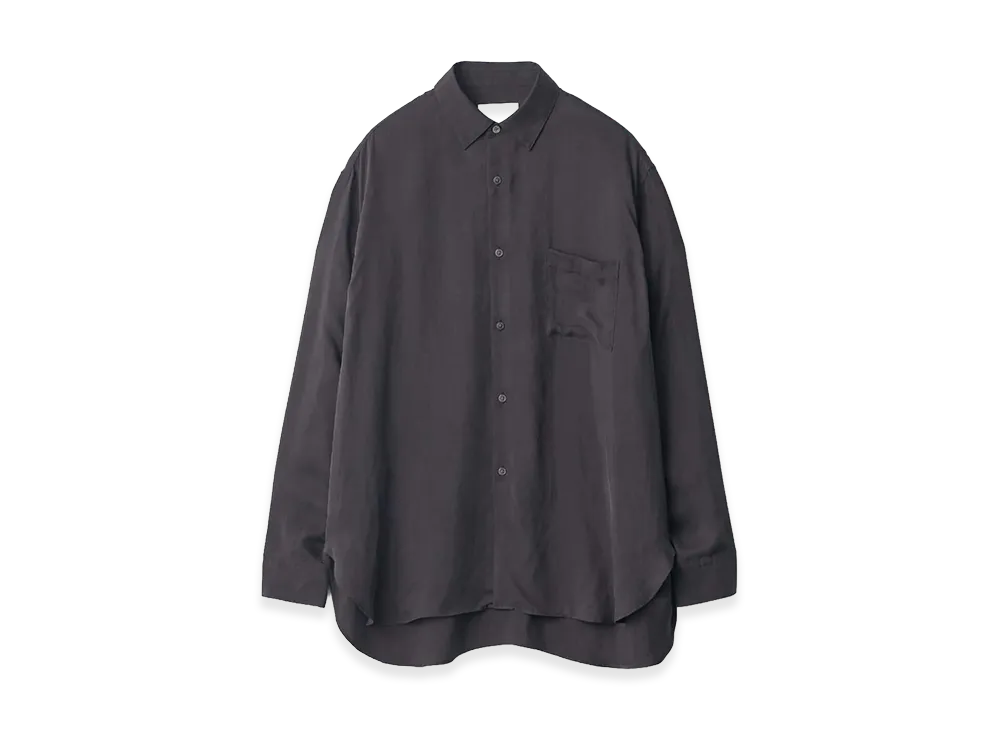 ssstein Cupro Fibril Oversized LS Shirt "Charcoal"