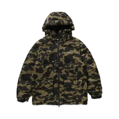 A BATHING APE x NANGA 1st Camo Aurora Tex Down Jacket "Green"