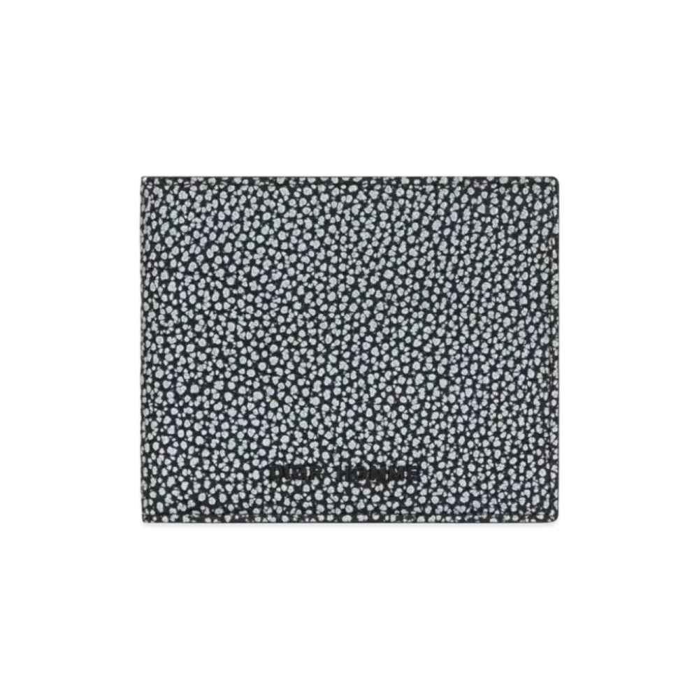 Dior Two Ton Grain Touch Calfskin Wallet "Black White"