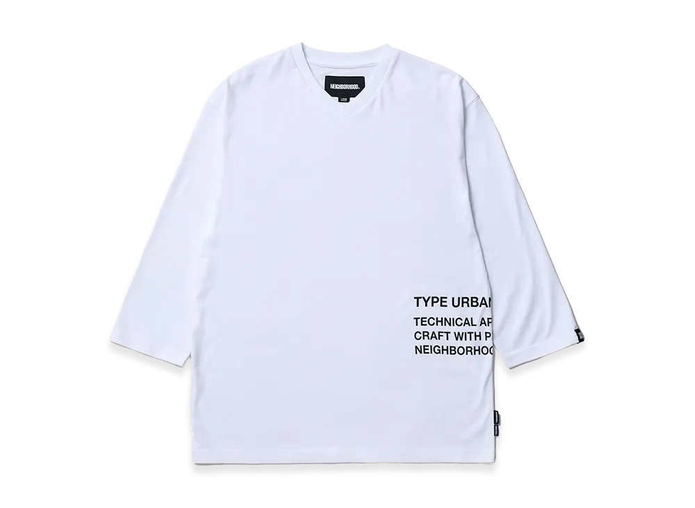 NEIGHBORHOOD Sheltech V-Neck 3Q "White"