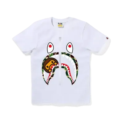 A BATHING APE ABC Camo Milo Shark Tee "White/Green"