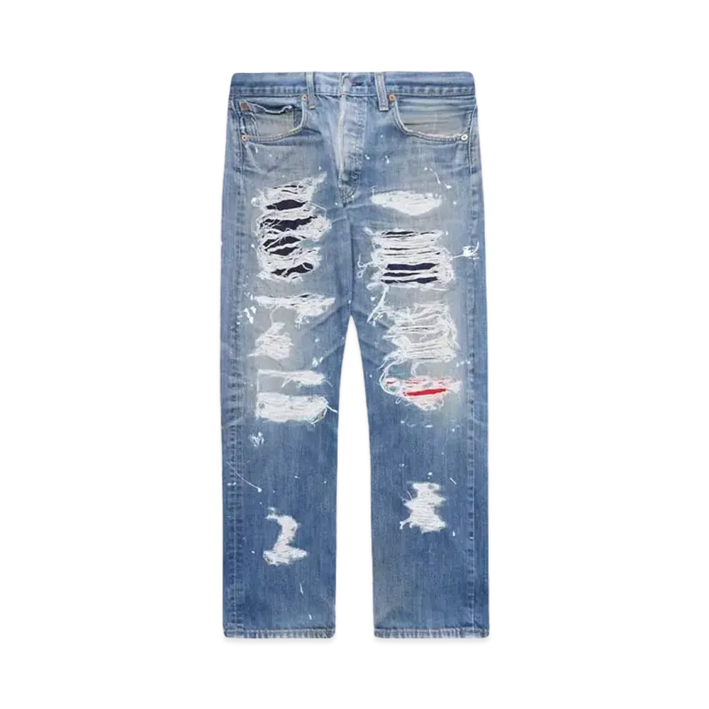 HYPE DROP x INNOCENCE NYC  EXCLUSIVE DESTROY DENIM PANTS 34inch "Indigo"