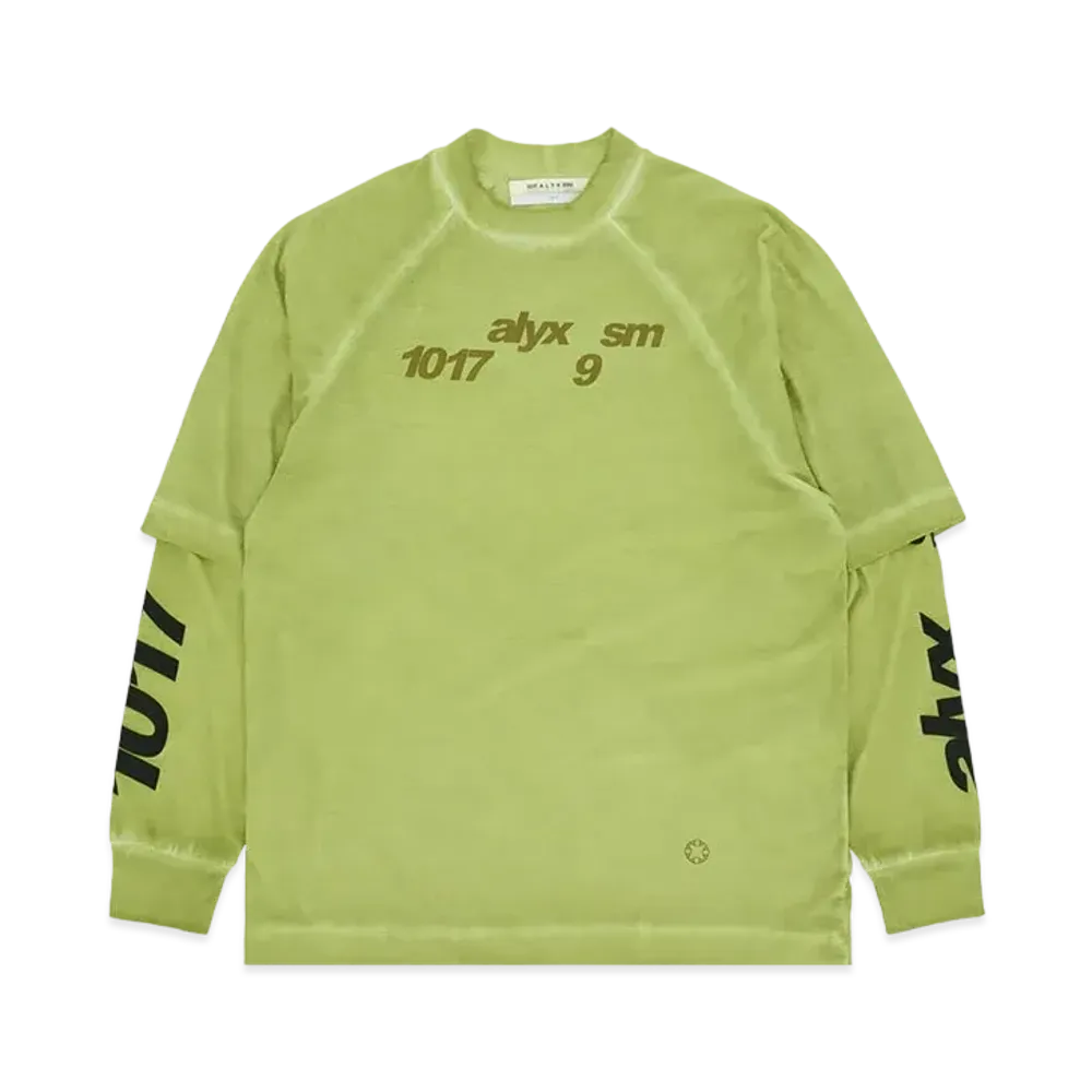 1017 ALYX 9SM Graphic Double Sleeve Tee "Sage Green"