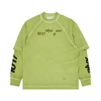 1017 ALYX 9SM Graphic Double Sleeve Tee "Sage Green"