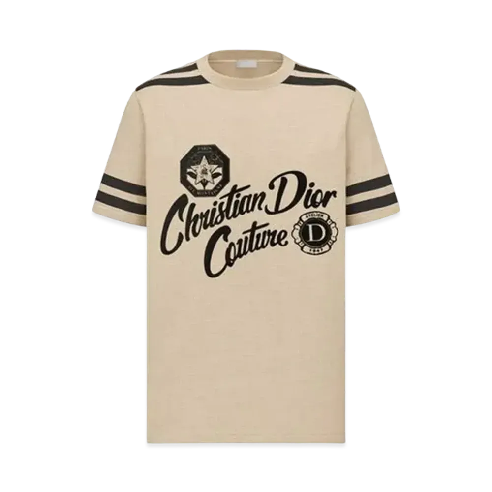 Dior Christian Dior Couture Relaxed-Fit T-Shirt Organic Cotton Jersey "Beige"